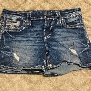 Rock Revival Dark Wash Jean Shorts